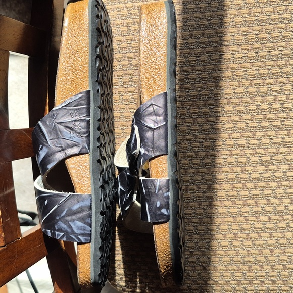 Birki's Quality Shoes Made In Germany Black White Marble Size Ladies 11 Men 9 - Picture 6 of 9